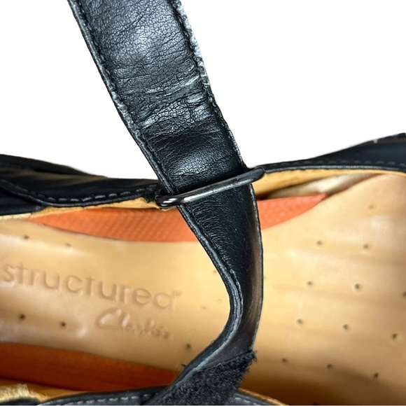 Unstructured Clarks Mary Jane Style Black Comfort Shoes Dark Academia Sz. 6.5 W - Picture 14 of 15